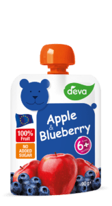 apple and blueberry baby food pouches